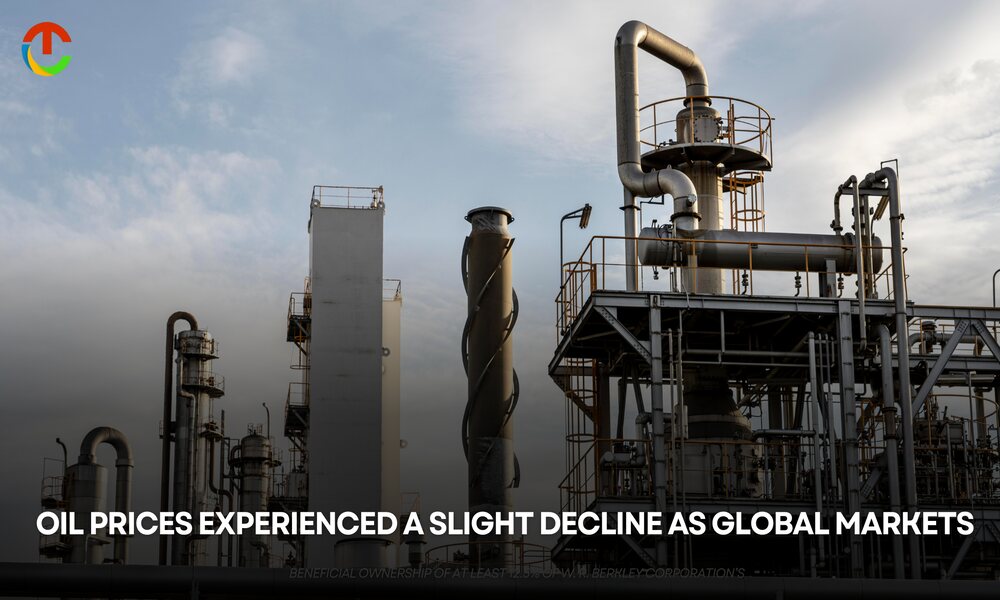 Oil prices experienced a slight decline as global markets